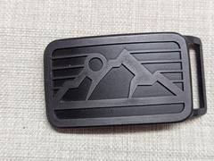 FOSTER WELD belt buckle MOUNTAIN elevation GUN METAL black-gray WESTERN handmade