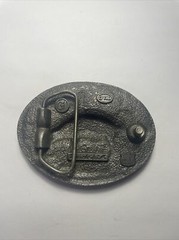 1987 BELT BUCKLE VINTAGE PIG IN PIGPEN C&J INC. MADE IN USA Farmers Farming Hog