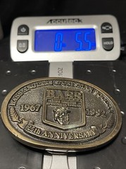 Bass Anglers Sportsman Society Belt Buckle 25th Anniversary 1992 Sport Fishing