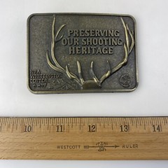 NEW NRA WHITTINGTON CENTER BELT BUCKLE Shooting Heritage Raton NM Hunting Deer