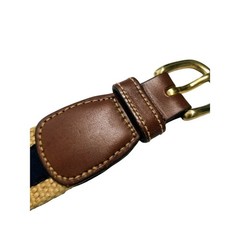 Dooney Bourke Novelty Sailboat Nautical Belt Tan Canvas Preppy 30 Woven Boating