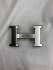 Silver H Belt Buckle Logo Replacement Buckle Designer Style