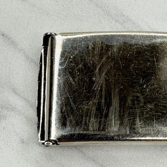 Silver Tone Web Clamp Military Style Slide Belt Buckle Simple Basic Unisex