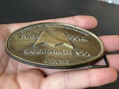 VTG BELT BUCKLE HW Moore Equipment Co Denver Colorado Construction Since 1913