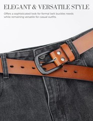 1.5 inch Belt Buckle-Single Prong Square Replacement Buckle for Formal & Casual