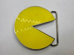 Pacman Maze Arcade Video Game Yellow Enameled 2010 by Namco Bandai Belt Buckle