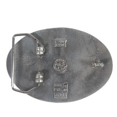 Belt Buckle Colorado Silver Star Western Horse Riding Diamond Cut BLACK/ SILVER