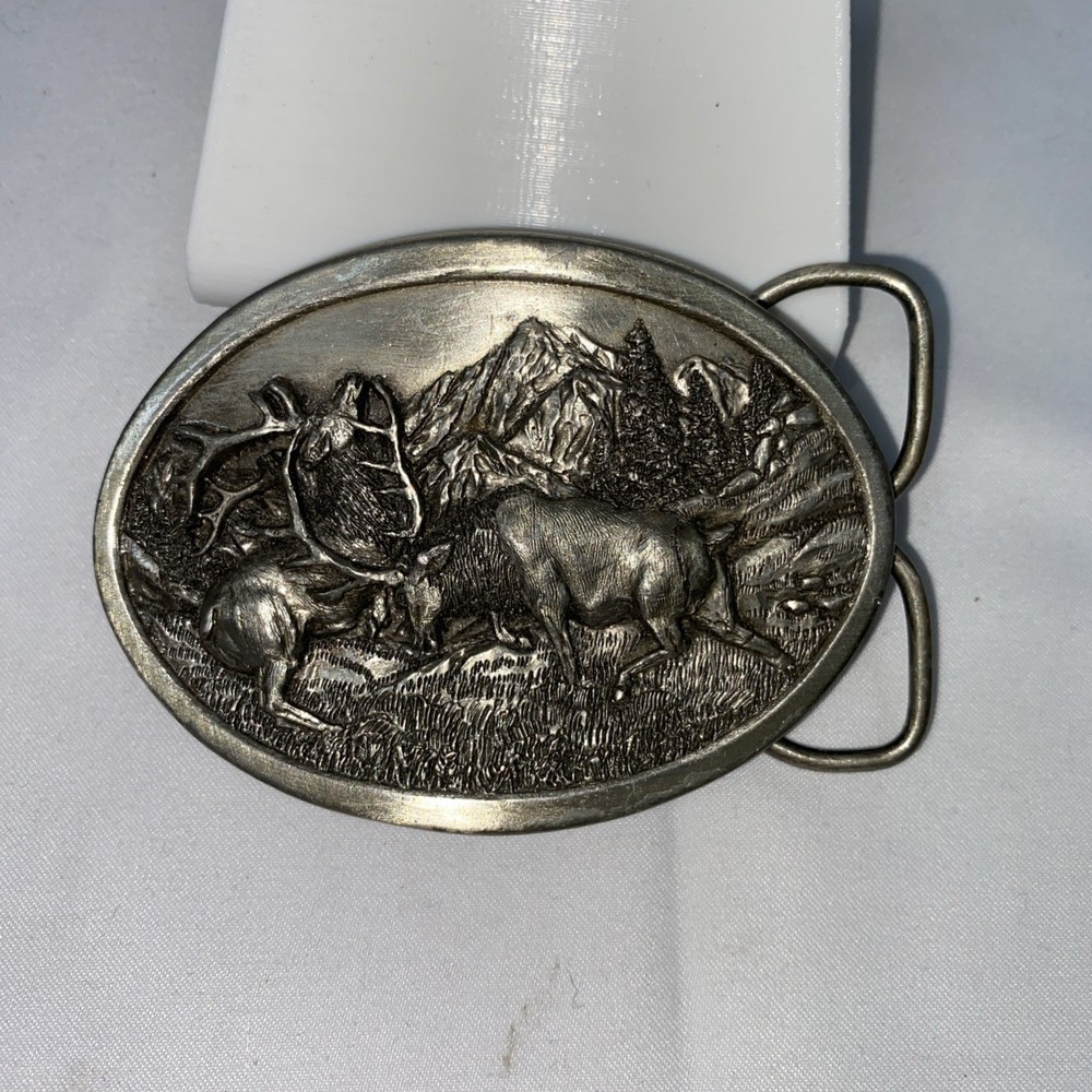 Elk Belt Buckle Siskiyou Buckle Co Williams Oregon 1983 Model Y-27