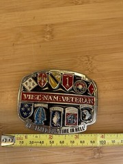 VINTAGE AIRBORNE VIETNAM VETERAN DESIGN BELT BUCKLE – HEAVY – GW17