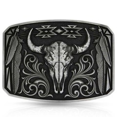 Montana Silversmiths Attitude Majestic Bull&rsquo;s Head Western Belt Buckle