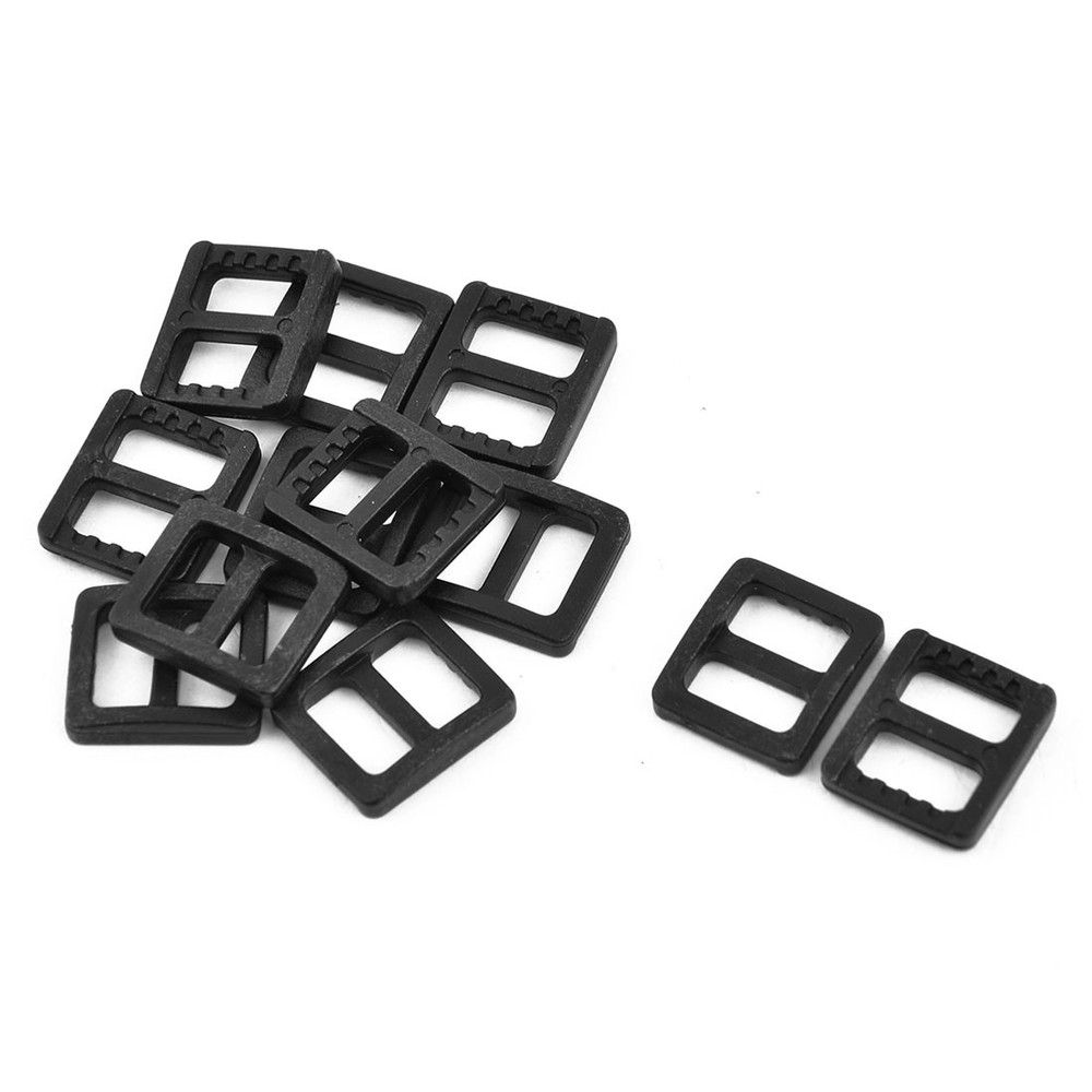 Schoolbag Webbing Plastic Adjustable Buckle 10mm Strap Width 12pcs