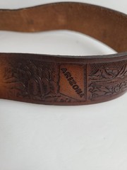 Vtg 70s Novelty Booty Call Naughty Brass Belt Buckle Missionary Feet Up & Down