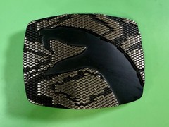 Snake Head On Snake Skin Pattern Chrome Brand Vintage Belt Buckle