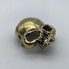 Copper Casted Skull Buckle Handmade Leather Belt DIY Fastener Buckle