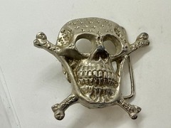 Skull Head Crossbones Halloween Biker Gothic Punk Vibe Belt Buckle