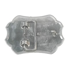 Vintage Western Silver Tone Belt Buckle Engraved Cowboy Saddle Motif 1-1/2&Prime; Belt