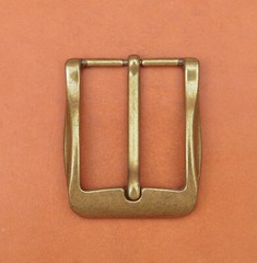 40mm Cool Retro Antique Brass Casual Men Single Pin Prong Leather Belt Buckle