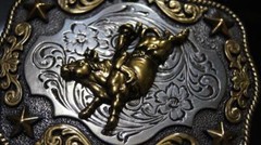 Nocona Youth Bull Rider Silver and Gold Tone Belt Buckle 3798902
