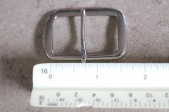 Nickel / Silver Coined End Bar Buckle fits up to 1 1/2&Prime; belt buckle lot of 5