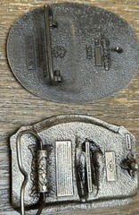 Hughes And Totco Vintage Oil Field Drilling Belt Buckles *MINT CONDITION*