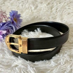 Louis Vuitton Pre-Owned Belt Black Gold Epi