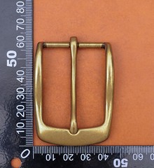 35mm Pin Single Prong Clip Buckle for Men Leather Belt Replacement Retro Brass
