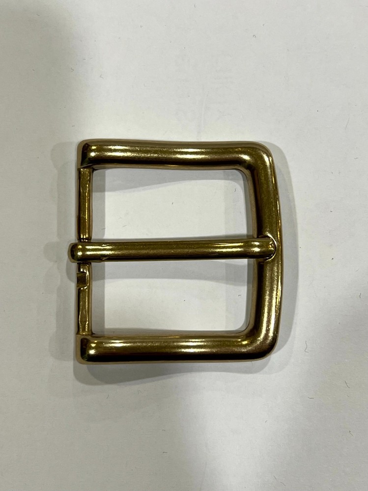 Solid Brass Raw Brass Belt Buckle Made in Italy Fits 1.57&Prime; Belt Strap