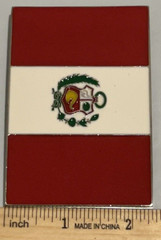 National Flag of Peru Belt Buckle Multi-Colored Western Cowboy Cowgirl