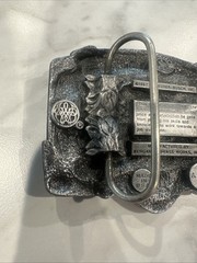 Vintage Anheuser Busch The American Fisherman Belt Buckle Beer Fishing 1978