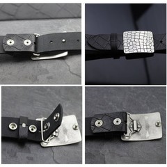 Rose Rectangle Design Belt Buckle, Fine Dot Texture, Elegant