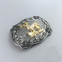 Western Men Zinc alloy Leather Belt Buckle Deer Rodeo Cowboy Shape Pattern