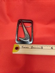 Nike Mark Symbol Buckle Belt Pants Shorts Sports Metal