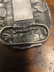 Plumber Belt Buckle Red Enameled Tools 3D Wrench Plumbing Service