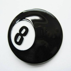 8-Ball Billiard Pool Metal Belt Buckle