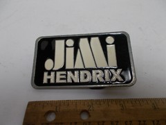 2006 Authentic Jimi Hendrix black and white belt buckle