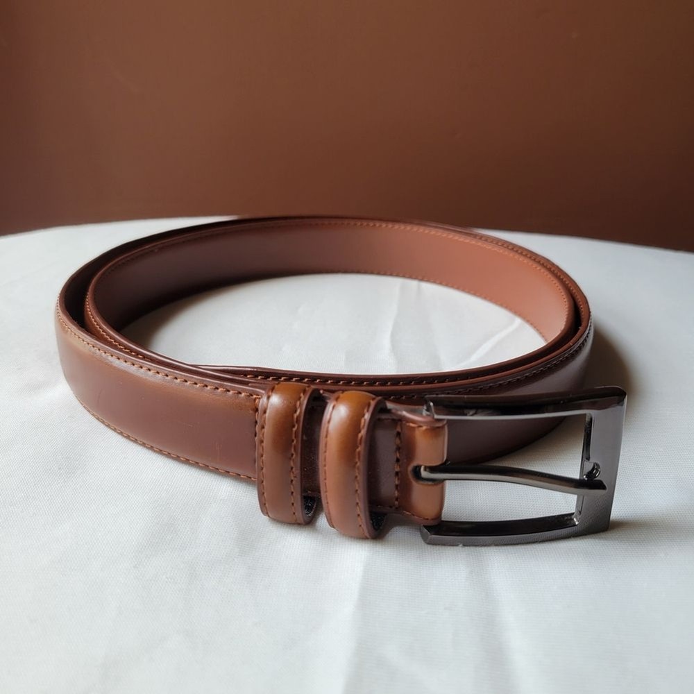Mio Marino Men&rsquo;s Brown Leather Belt Size 44&Prime;