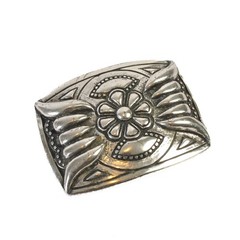 Elliot Rhodes London Floral Motif Rectangular Buckle 38381
