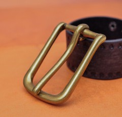 Retro Brass Long Big Heavy Single Prong Pin Leather Belt Buckle fits 40MM Strap