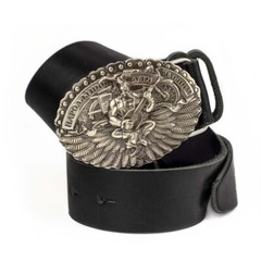 German silver belt buckle « Born to be free », Biker german silver belt buckle