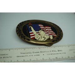 Heritage Buckles Spirit of America Statue of Liberty Solid Brass Belt Buckle