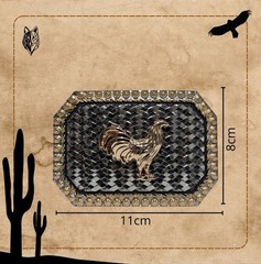 Mexican Gallo Chicken Charro Cowboy Belt Buckle Hebilla Vaquera Made In Mexico