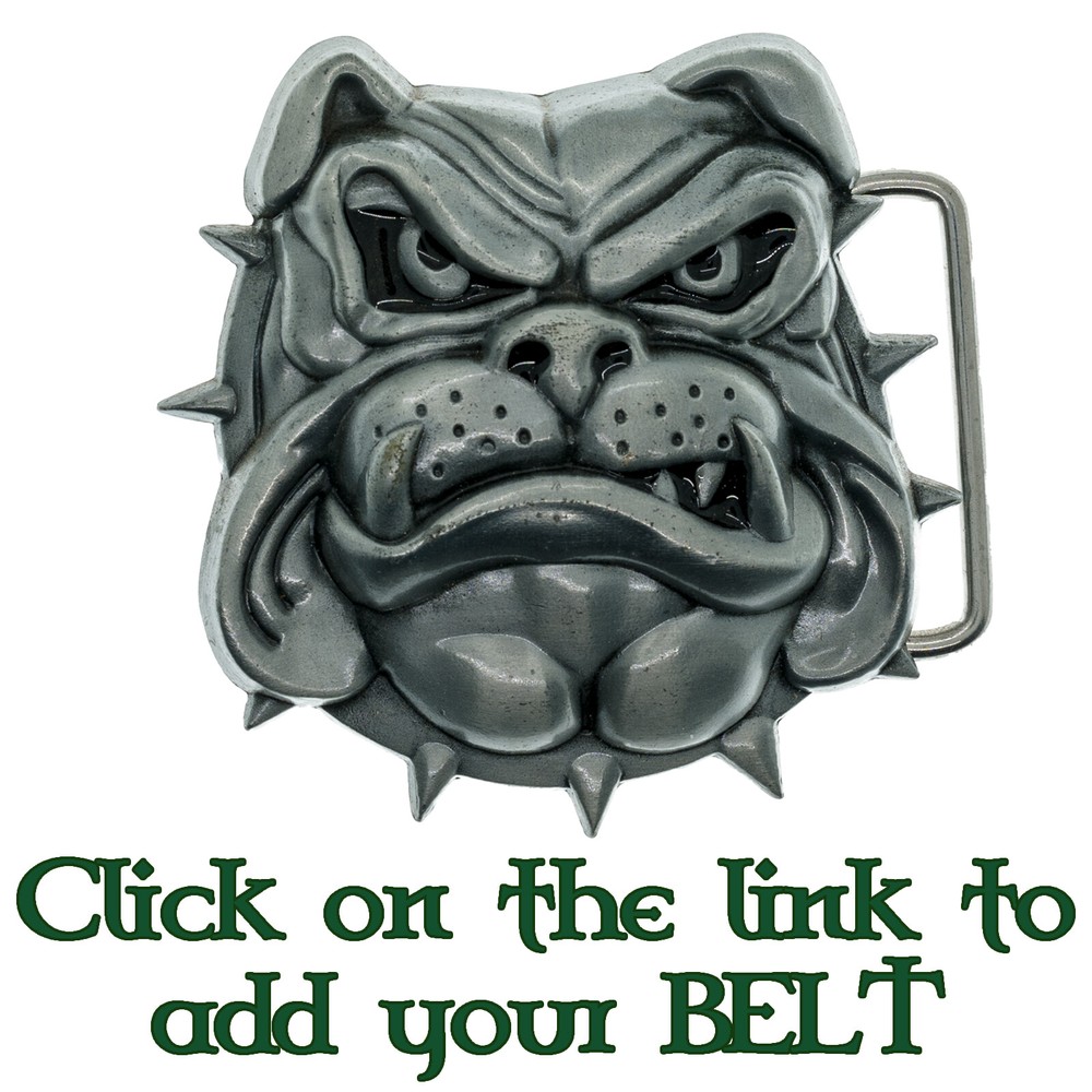 British Bulldog Belt Buckle Biker