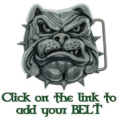British Bulldog Belt Buckle Biker