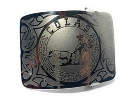 MEXICAN CHARRO WESTERN BELT BUCKLE. HEBILLA CHARRA COLEADERO CHARRO GEAR