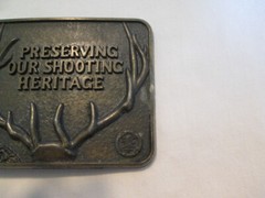 NRA Whittington Center Preserving Our Shooting Heritage Belt Buckle Brass Plated