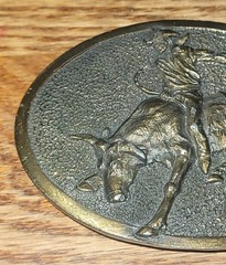 1981 Spec Cast Bull Riding Belt Buckle