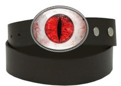Red Monster Eyeball Belt Buckle – Halloween Taxidermy Cosplay Buckle – 8-3-E