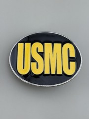 USMC Marine Corps Black Yellow Enamel Belt Buckle Siskiyou Military Gift