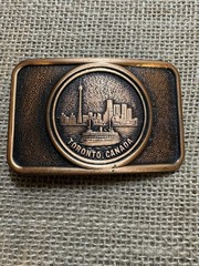 Vintage City of Toronto Cityscape Belt Buckle Century Canada ***READ