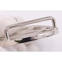 Hermes Belt Buckle Double H Silver Metal